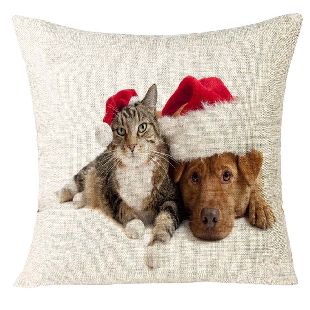 New Christmas Dog Cat Decorative Throw Pillow